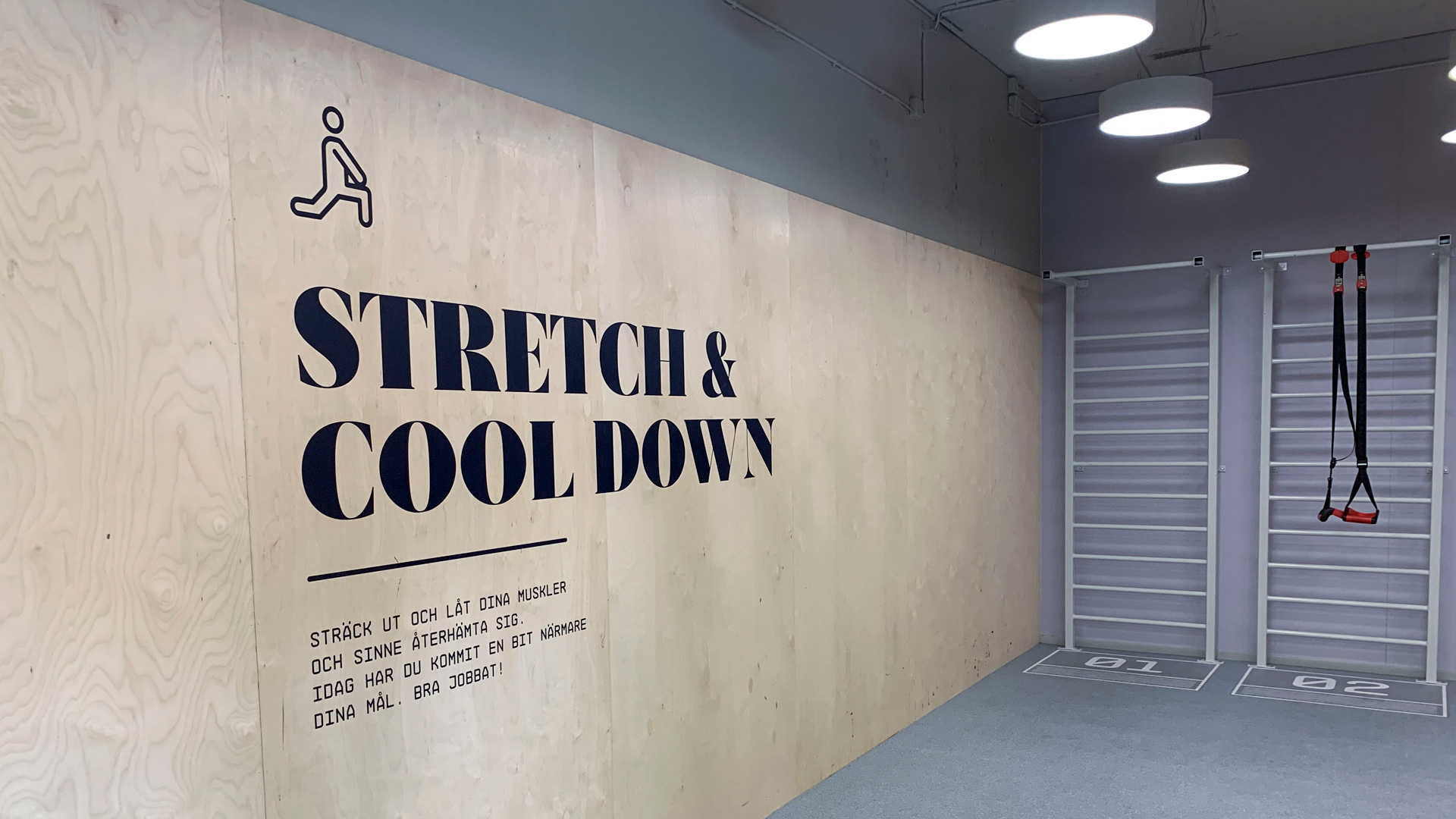 The stretch and cool down area at a Fitness24Seven gym